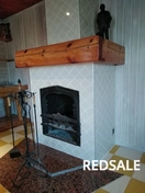 Облицовка камина на дровах фигурной плиткой, подрезка плитки, установка уголков,фуговка.