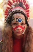 Аквагрим индейца на детский утренник 
