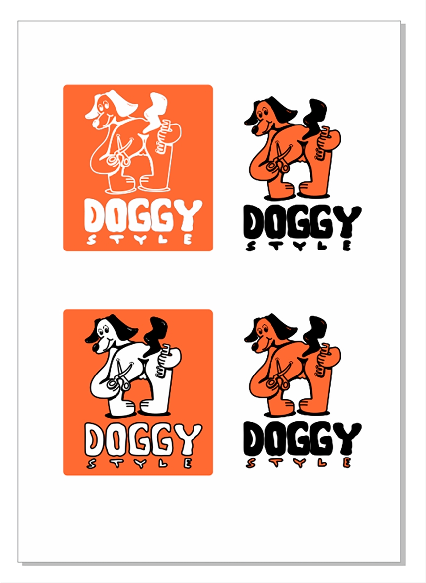 Создание логотипа для салона груминга с оригинальным названием DOGGY STYLE.