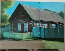 Моя масляная картина "Дом" воплощает уют и тепло. Я использовал масляные краски, чтобы передать тонкие оттенки архитектуры и создать атмосферу домашнего уюта.